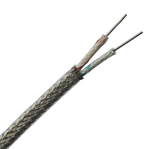 Swg 25 Fiberglass Steel Braided High Temperature Thermocouple Extension Wire K Type