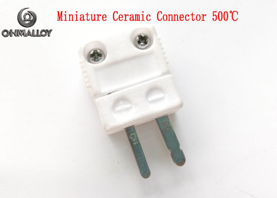 Male Jack K Type Ceramic 500℃ Thermocouple Connector Fast Response High Accuracy