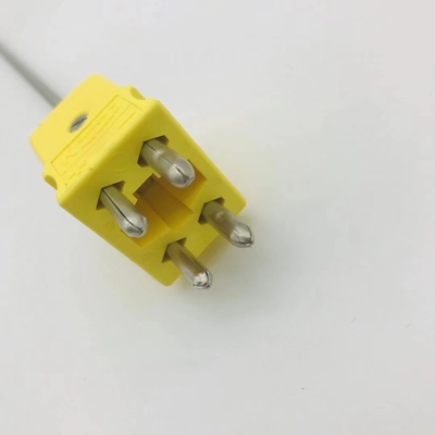 Hollow Dual K Type Thermocouple Cable PT100 Female Connector Ceramic Duplex Plug