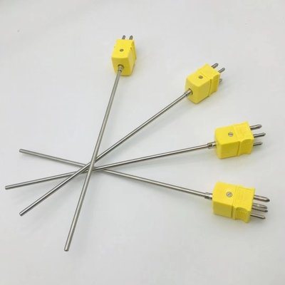 Hollow Dual K Type Thermocouple Cable PT100 Female Connector Ceramic Duplex Plug