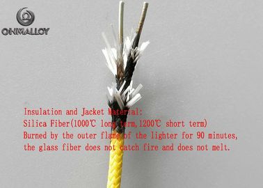 Silica Fiber Insulated 0.81mm K Type Thermocouple Cable