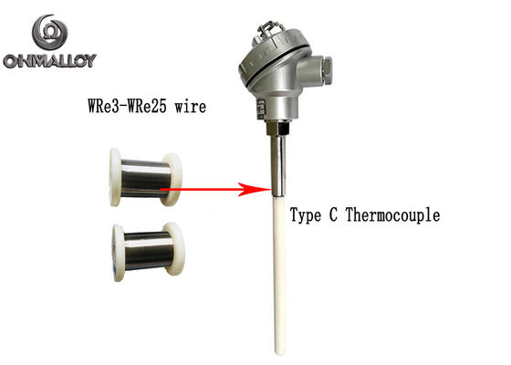 Type C Thermocouple Bare Wire WRe3 WRe25 High Temperature Excellent Accuracy 0.08mm