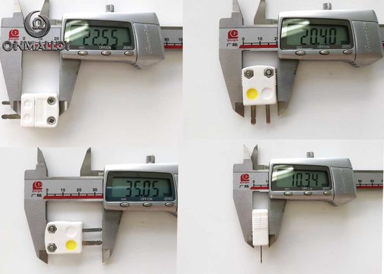 Ceramic Thermocouple Miniature Connector K Type Chromel Alumel Pin 500℃ Continuous Use