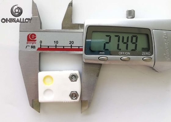Female Ceramic White 500℃ Thermocouple Miniature Connector K Type