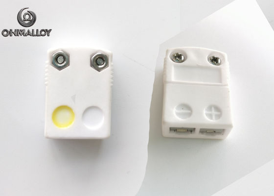Female Ceramic White 500℃ Thermocouple Miniature Connector K Type