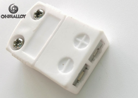 Female Ceramic White 500℃ Thermocouple Miniature Connector K Type