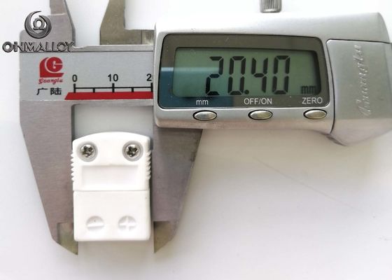 Female Ceramic White 500℃ Thermocouple Miniature Connector K Type
